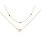 Multi-layer peach heart necklace love collarbone chain necklace jewelry models