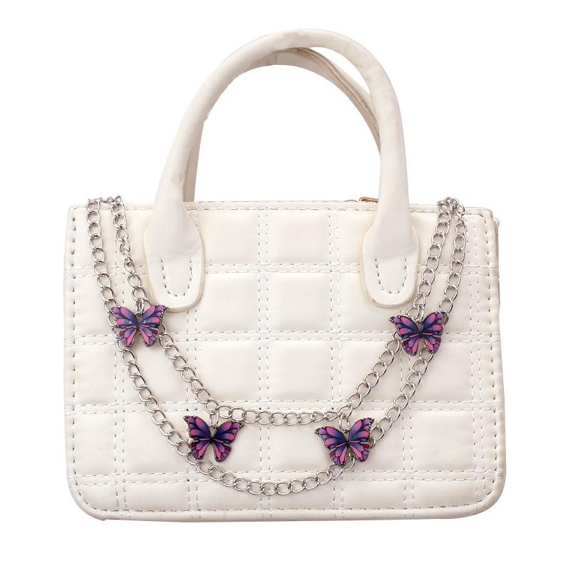Jewelry ins fashion double-layer drop oil butterfly pendant bag chain all-match handbag accessories hanging chain