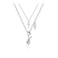 ins multi-layer hip-hop fashion cross necklace HOPE movable rabbit accessories personality pendant men and women tide