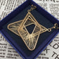 Rhombus mesh ear clip without ear piercing to wear exaggerated atmospheric night party stage accessories