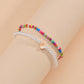 Fashion Shell Piece Heart Anklet Bohemian Colorful Rice Beads Imitation Pearl Anklet Accessories