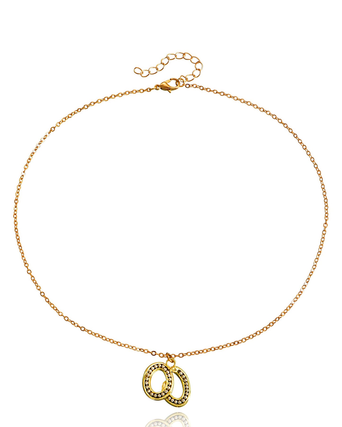 Jewelry simple single-layer geometric 8-character pendant clavicle chain necklace women's sweater necklace high-end sense
