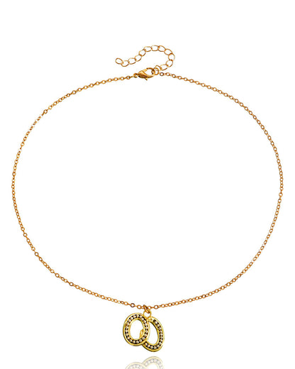 Jewelry simple single-layer geometric 8-character pendant clavicle chain necklace women's sweater necklace high-end sense