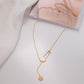 18K Gold Smiley Smile Pendant Simple Expression Clavicle Chain Female Tassel Necklace Gift Girlfriend