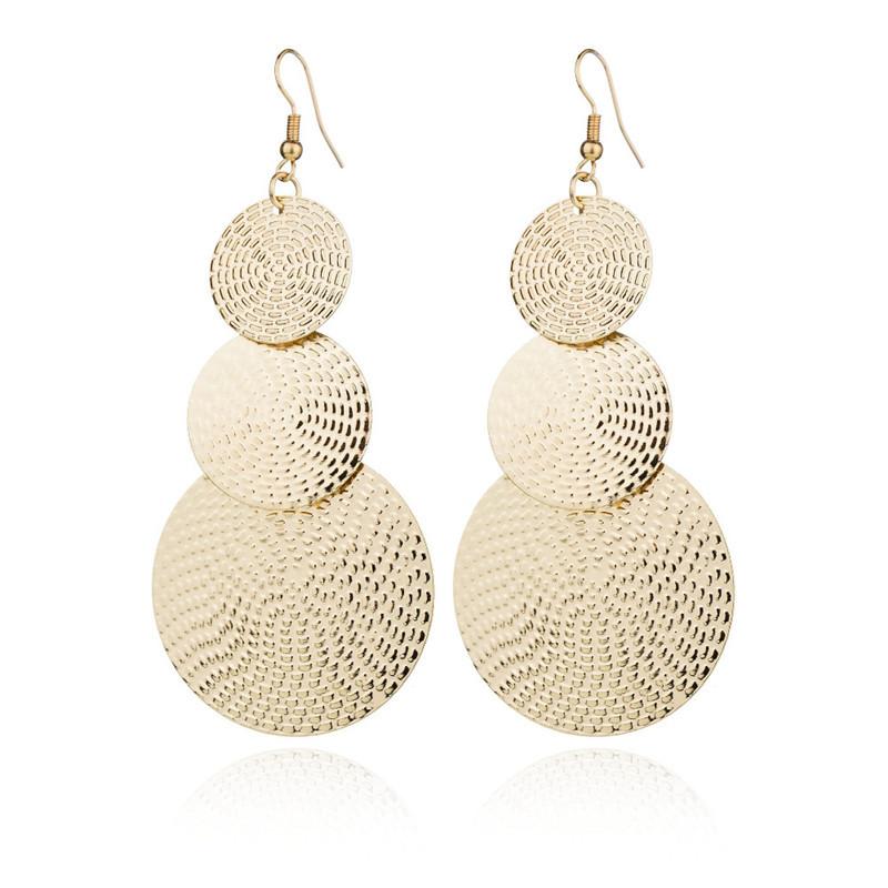 Earrings Exaggerated Atmospheric Disc Multi-level Ladies Earrings Indian Retro Earrings