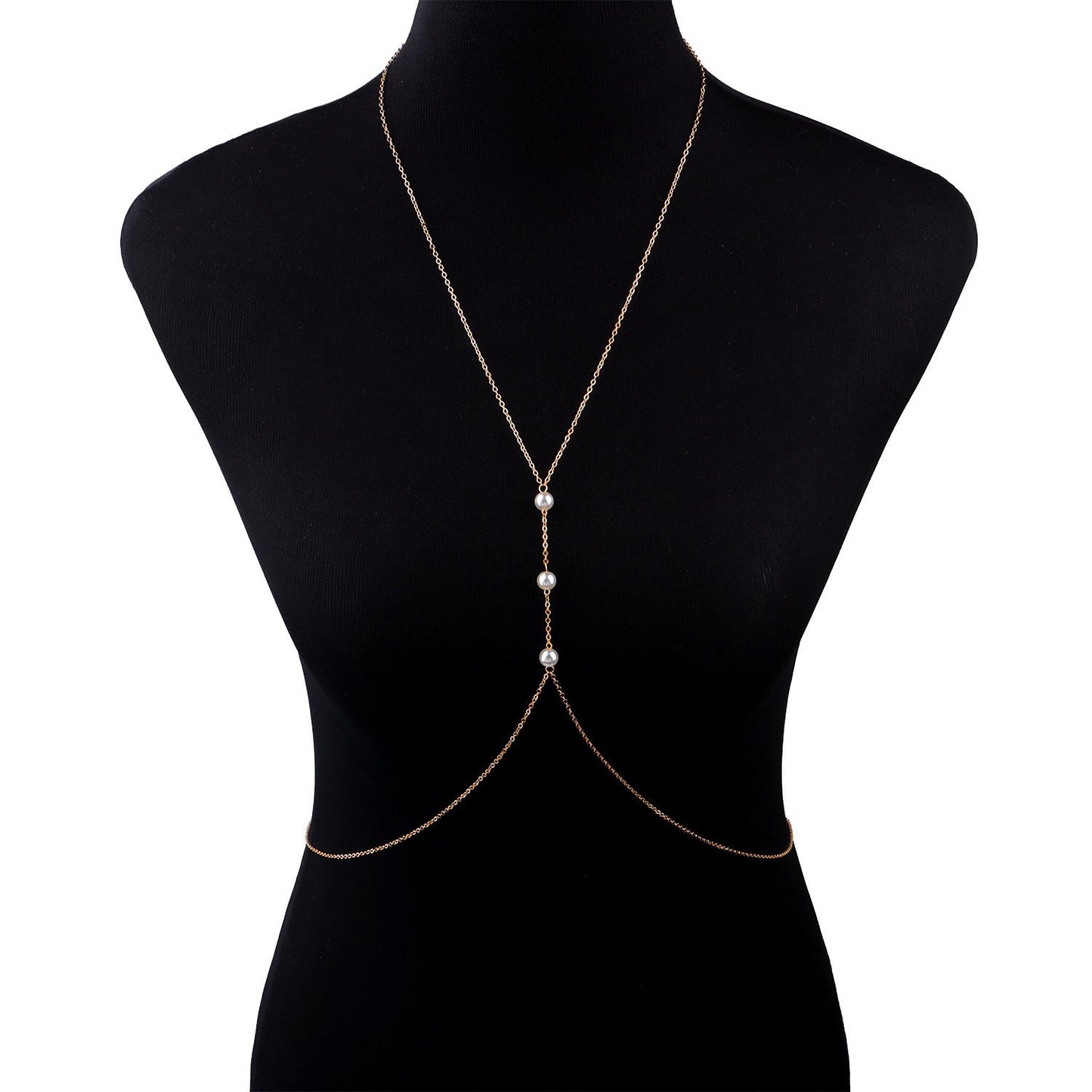 bellybodychain sexy pearl chain women's body chain