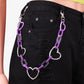 Hip Hop Punk Heart Waist Chain Fashion Pants Chain Acrylic High Street Rock Trend Decoration