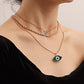 Explosive style fashion creative niche necklace devil's eye hip-hop twist chain choker stacked necklace female
