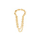 Ins cold geometric ear clip braided twist hole-free tassel earrings fashion creative earrings jewelry female