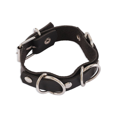 B1947 Exaggerated Punk Leather Circle Bracelet Harajuku Diablo Personality Sexy Retro Jewelry