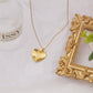 Retro Irregular Geometric Necklace Women's Heart Shape Love Clavicle Chain