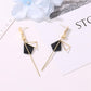 Fashion Net Red Tassel Earrings Acetate Plate Geometric Stud Earrings Cold Long Triangular Earrings