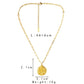 Original design light luxury niche ladies stainless steel golden coin moon star necklace collarbone chain necklace