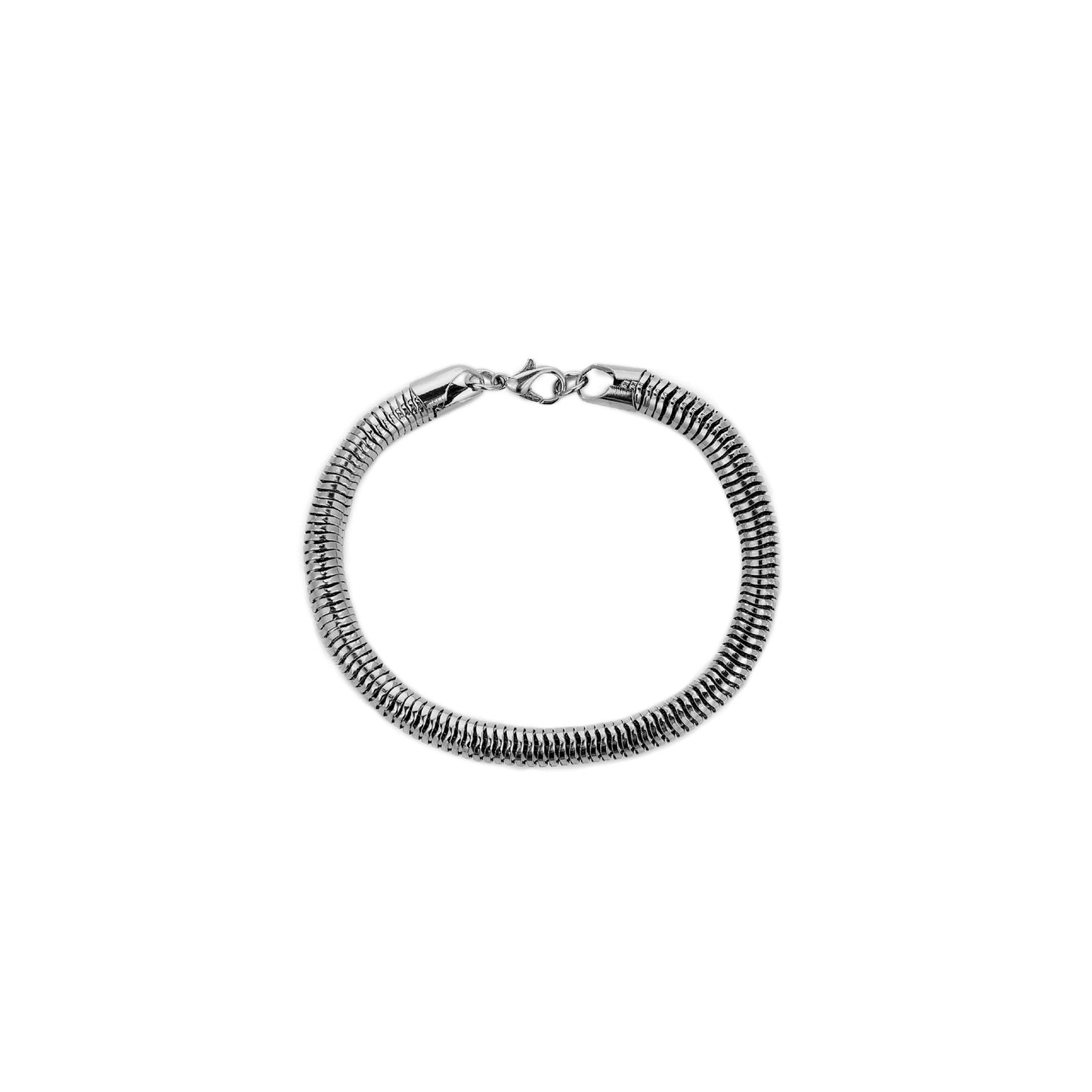 Fashion Party Hip Hop Simple Round Mesh Chain Bracelet Plain Chain Men's Jewelry