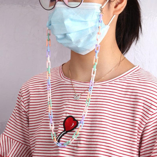 Children's hanging neck acrylic glasses chain anti-lost lanyard temperament mask chain hanging chain