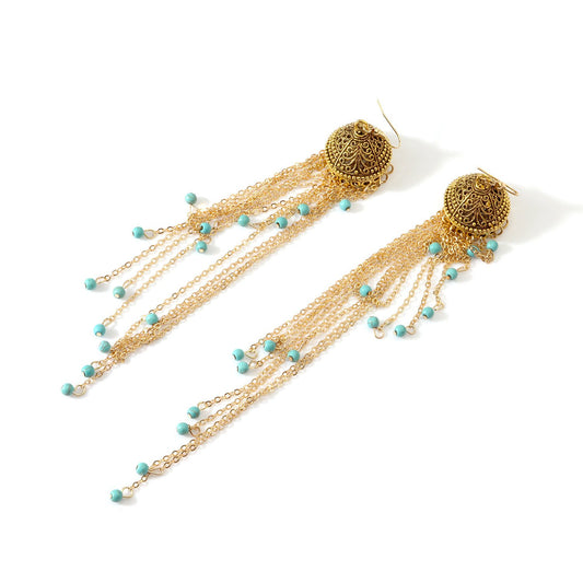 Fashion Earrings Exquisite Alloy Turquoise Boutique Female Jewelry Ladies Personality Earrings