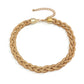 Punk Metallic Snake Bone Chain Woven Necklace Fashion Trendy Cool Geometric Clavicle Necklace Women
