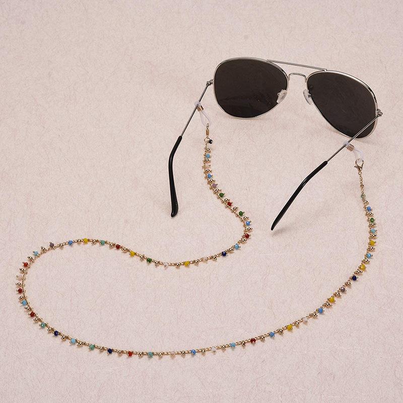 Glasses chain fashion color porcelain bead chain mask glasses chain anti-drop lanyard sunglasses glasses chain