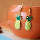 Fruit series earrings drop oil alloy pineapple earrings holiday gift direct supply