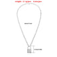 Jewelry explosion style simple lock pendant necklace unisex men and women gift necklace