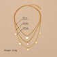 Fashion Iron Star Necklace Multilayer Round Pendant Necklace Accessories