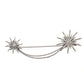 Jewelry popular exaggerated full diamond star tassel chain brooch snowflake collar pin