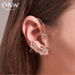 Three-piece set of earrings creative versatile butterfly ear hanging temperament net red ear clip trendy earrings women