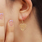 Jewelry ins multi-element red cherry hexagram love earrings female earrings high-end niche