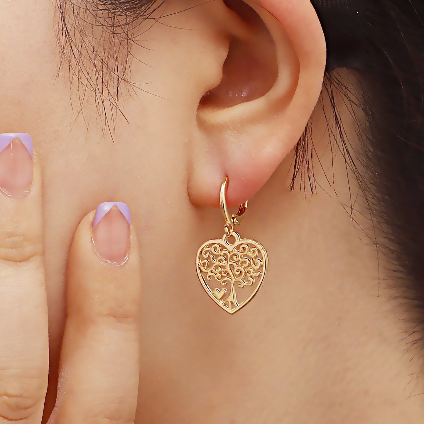 Jewelry ins multi-element red cherry hexagram love earrings female earrings high-end niche
