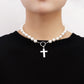 Jewelry mix and match beaded necklace shell beads cross mother of pearl necklace hot girl sweater chain high sense