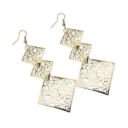 Multi-level Irregular Personality Hollow Lady Earrings Vintage Earrings