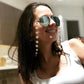 Explosive product full of pearl beaded glasses chain sunglasses glasses fixed lanyard fashion mask hanging chain