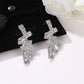 Earrings Frosted Irregular Geometric Stud Earrings Trendy Street Shooting Rectangular Stitching Ear Jewelry