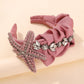 F3182 Exaggerated personality starfish headband fabric retro light luxury hair accessories palace diamond dinner headband