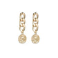 Punk Heavy Metal Chain Earrings Fashion Round Alloy Earrings Women Accessories