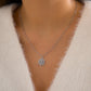Jewelry French minimalist design sense chain metal pendant cold snowflake pendant necklace