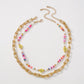N9664 Geometric Color Necklace Women's U-shaped Chain Smiley Soft Pottery Necklace Creative Temperament Hollow Necklace