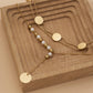 Jewelry Simple Metal Sequins Thin Chain Necklace Choker Niche Cold Pearl Necklace