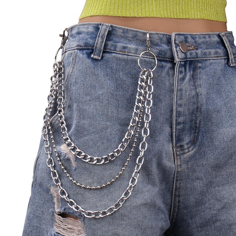 Jewelry simple retro hip-hop pants chain female cool trendy punk metal denim chain pants chain