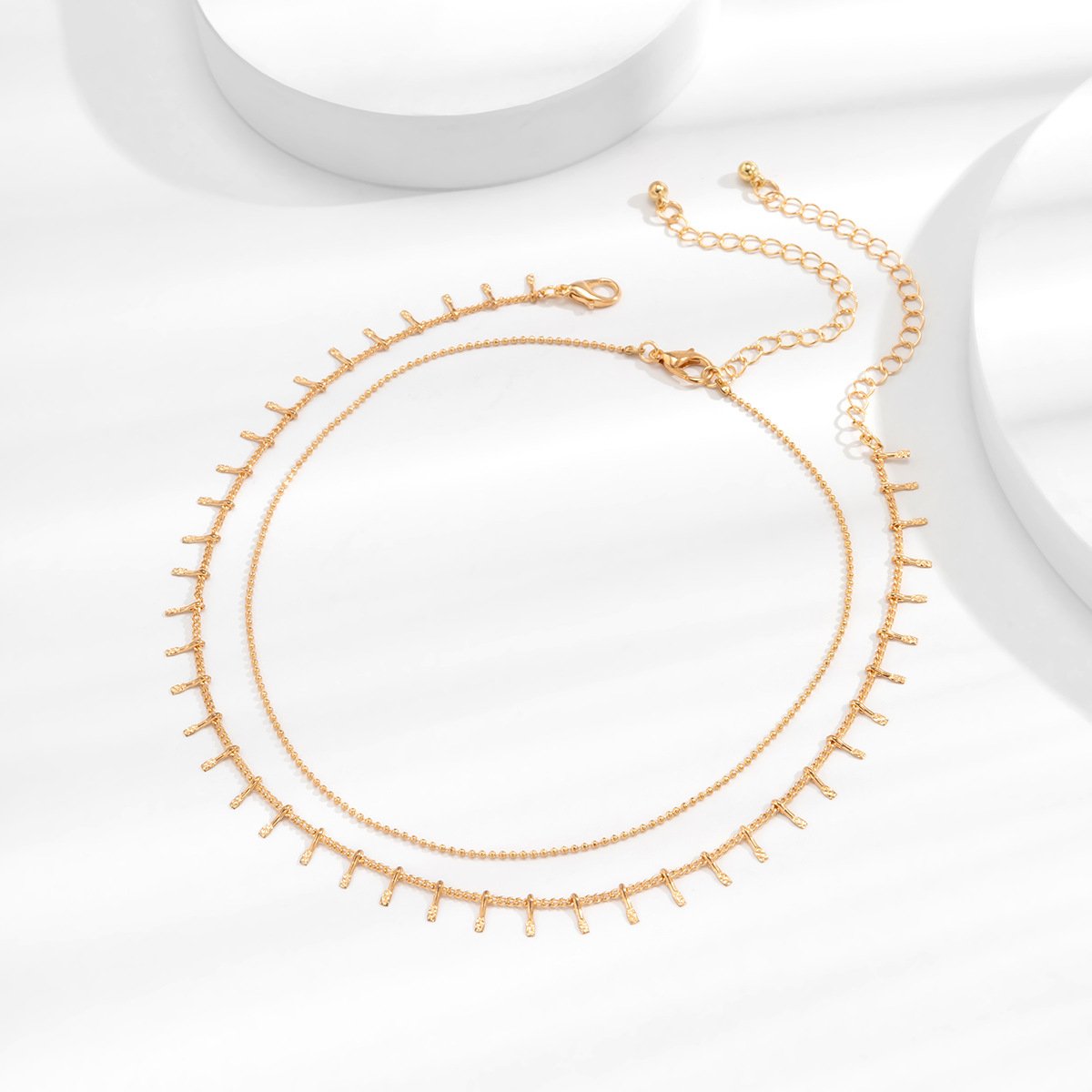 Jewelry Simple Versatile Thin Chain Clavicle Necklace Female Retro Metal Geometric Necklace Necklace