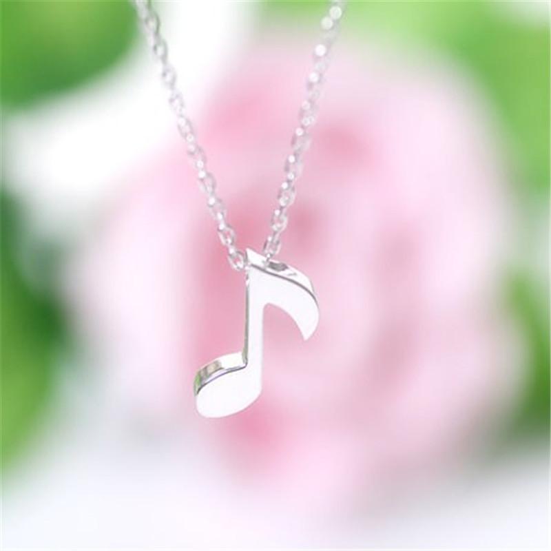 Explosive style, simple musical notation pendant necklace cute musical notation clavicle chain