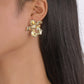 E1863 Irregular Simple Metal Flower Earrings Temperament Elegant Literary Retro Design Earrings