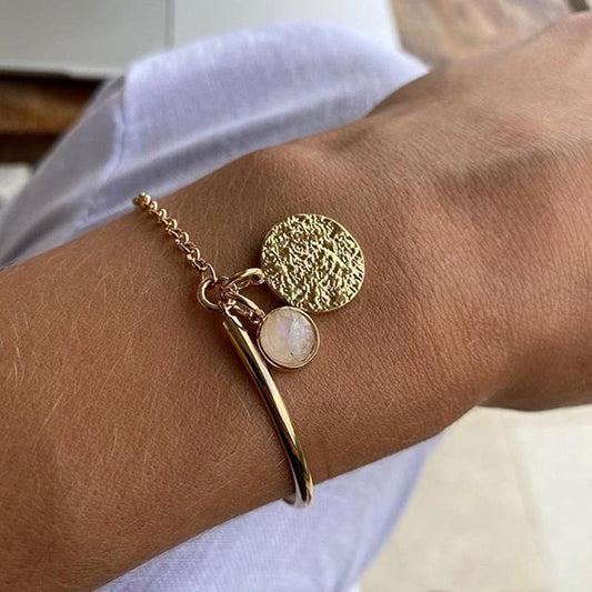 Summer Fashion Retro Round Hemp Alloy Bracelet Pop Bracelet Jewelry