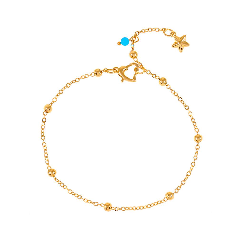 Ins anklet fashion simple star pendant anklet femininity five-pointed star beach foot jewelry