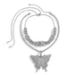 Jewelry Hip Hop Full Diamond Cuban Chain Necklace Female Trend Diamond Big Butterfly Clavicle Necklace