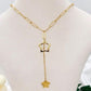 Simple Five Star Necklace Female Vacuum Plated Real Gold Titanium Steel Never Fading Clavicle Chain