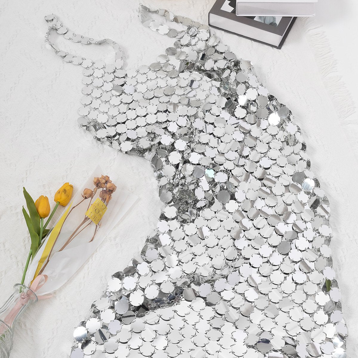 Jewelry Sexy Geometric Hollow Sequin Body Chain Personality Night Exaggerated Round Clothing Women