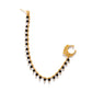 Jewelry unilateral metal hollow earrings national color imitation crystal tassel nose clip earrings women