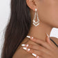E1575 Jewelry Rhinestone Claw Chain Double Diamond Earrings Light Cooked Sweet Cool Temperament Earrings Women