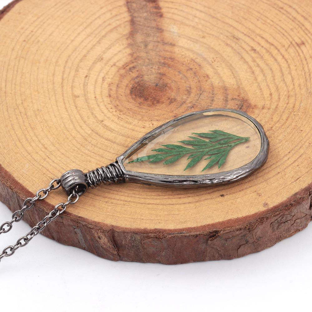 Herbarium Aiye Photo Frame Pendant Necklace Creative Handmade Dried Flower Matching Necklace